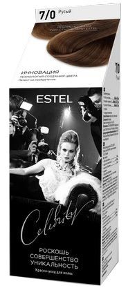 ESTEL CELEBRITY КРАСКА-УХОД ДЛЯ ВОЛОС ТОН 7/0 РУСЫЙ инструкция по применению