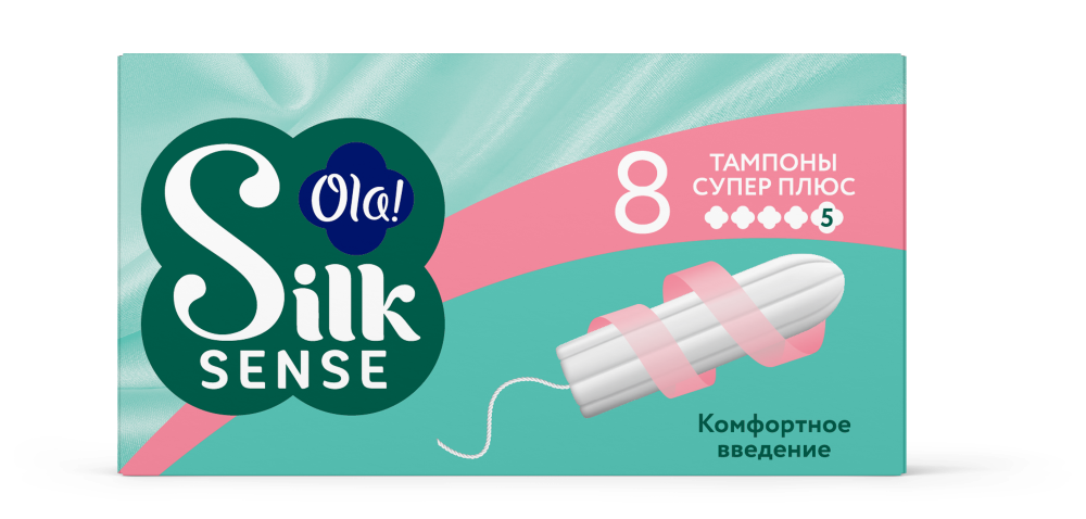 Изображение товара Тампоны Ola Silk Sense Super Plus 8 шт ночные уровень впитываемости супер плюс