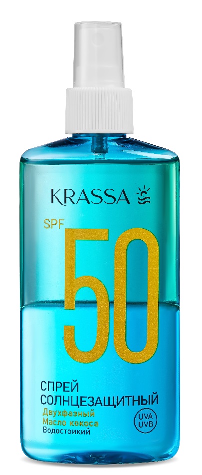 Изображение товара Krassa спрей двухфазный солнцезащитный spf50 150 мл