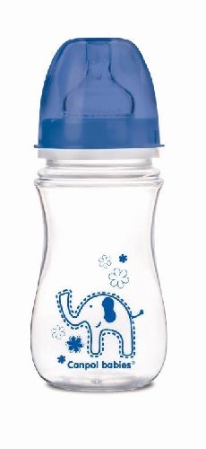 CANPOL BABIES БУТЫЛОЧКА С ШИРОКИМ ГОРЛОМ EASYSTART 240МЛ 3+/СИНИЙ инструкция по применению