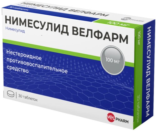 Изображение товара Нимесулид Велфарм 100 мг 30 шт. таблетки