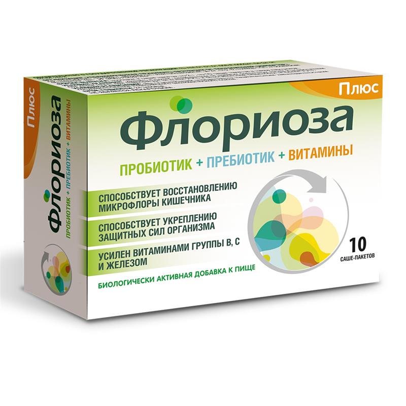 Изображение товара Флориоза плюс - порошок 2 г в пакетиках-саше, 10 шт.
