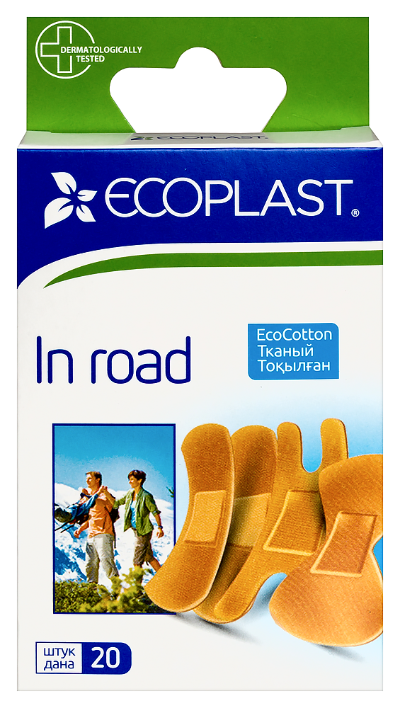 Изображение товара Медицинский тканый пластырь Ecoplast набор 20 штук для мелких повреждений кожи