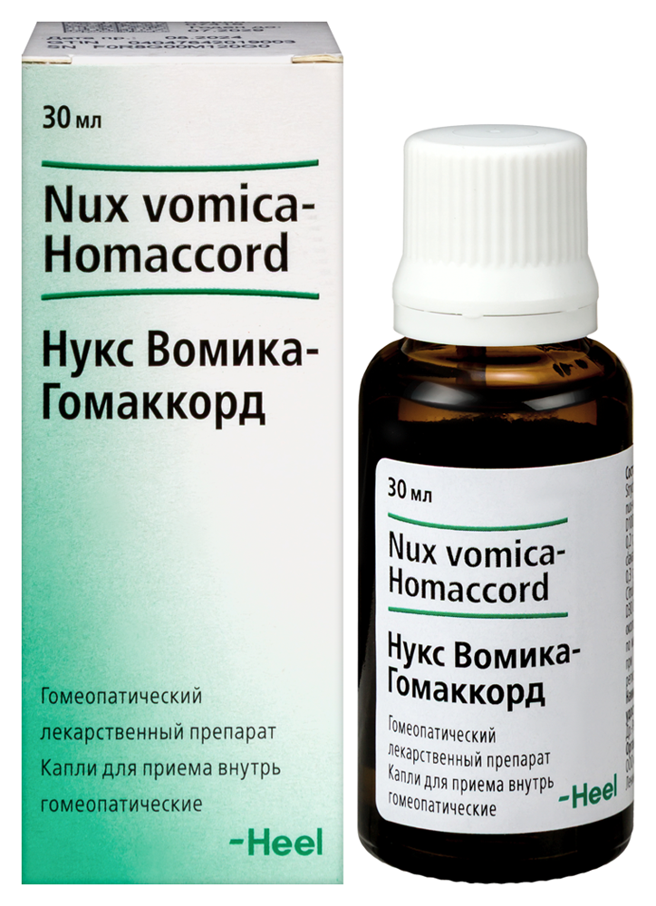 Изображение товара Нукс вомика-гомаккорд капли для приема внутрь 30 мл гомеопатический препарат для кишечника