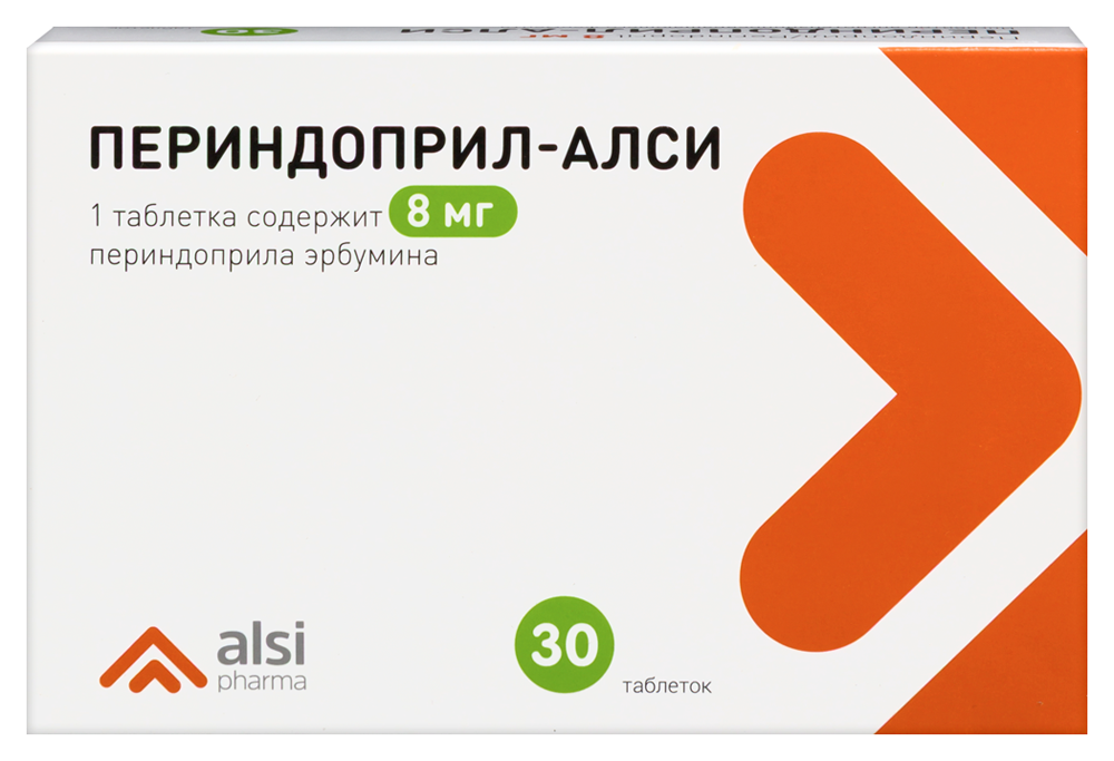 Изображение товара Периндоприл-алси 8 мг 30 шт. таблетки для лечения гипертензии