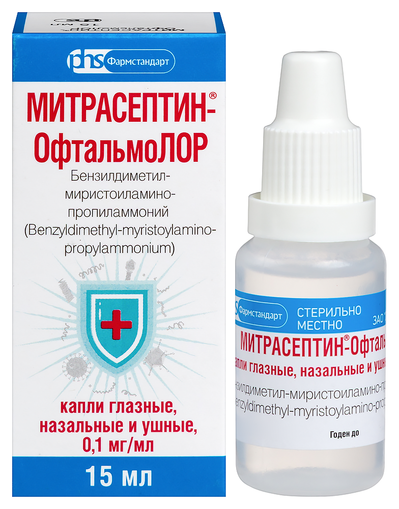 Изображение товара Митрасептин-офтальмолор 0,1 мг/мл капли глазные назальные ушные 15 мл