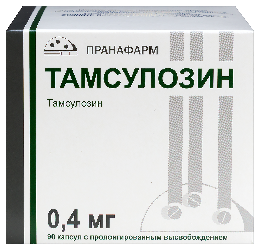 Изображение товара Тамсулозин 0,4 мг 90 капсул пролонгированное высвобождение для лечения ДГПЖ
