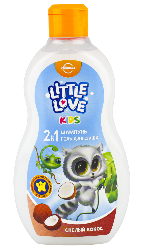 Изображение товара Little love шампунь+гель для душа 2 в 1 детский спелый кокос 400 мл
