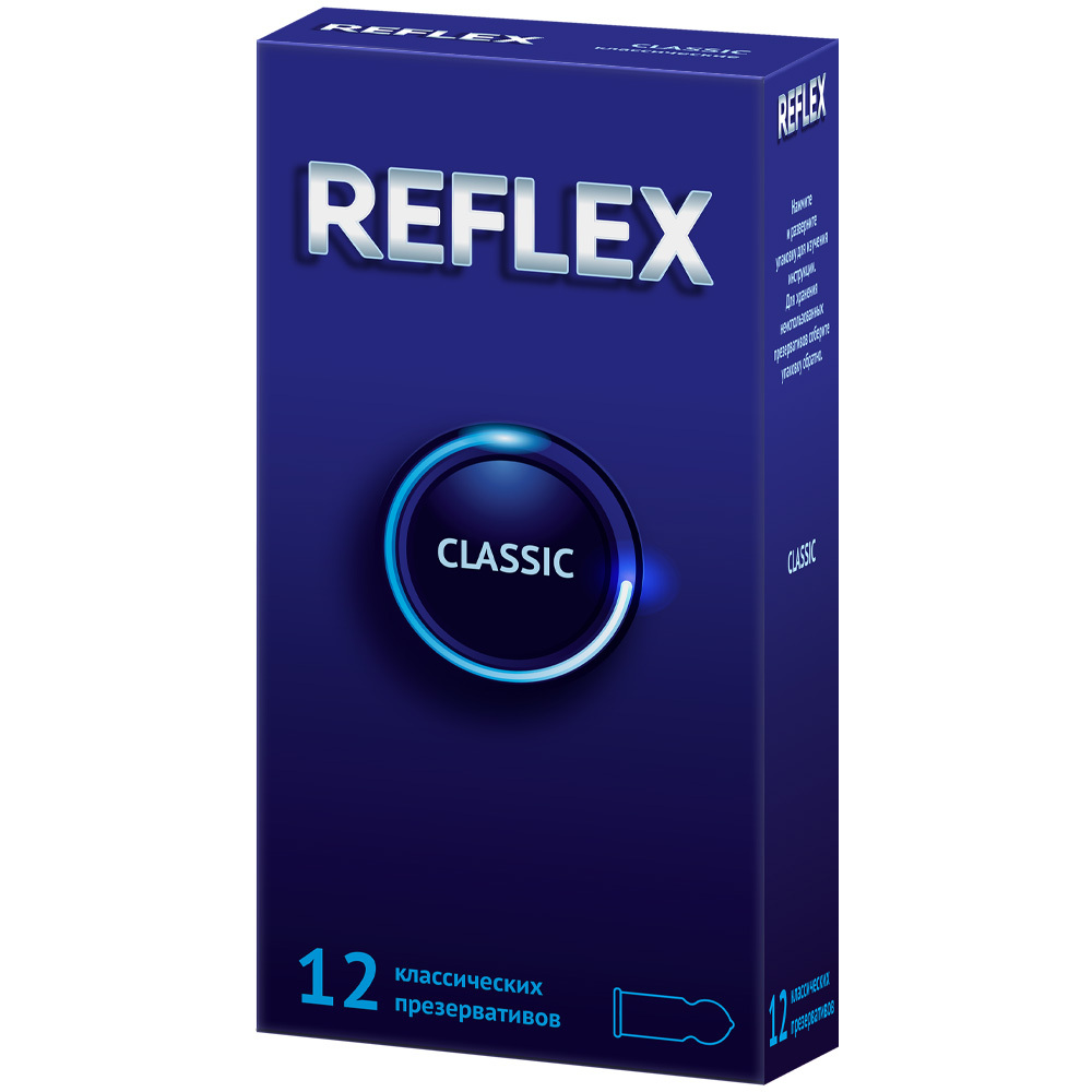 Презервативы из натурального латекса reflex classic в смазке 12 шт. - цена  323 руб., купить в интернет аптеке в Москве Презервативы из натурального  латекса reflex classic в смазке 12 шт., инструкция по применению