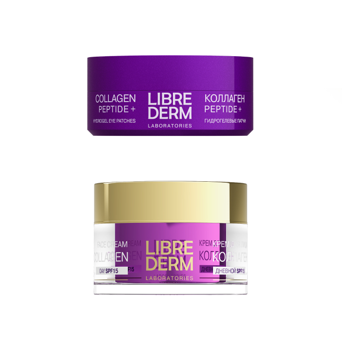 Изображение товара Набор Librederm Коллаген (Collagen): крем для лица дневной SPF15 + патчи для глаз
