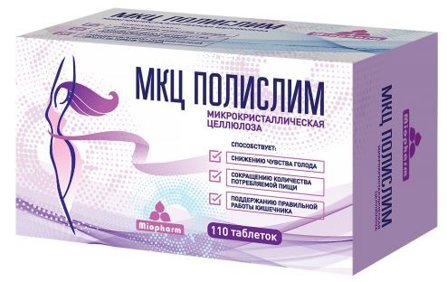 Изображение товара Мкц полислим 110 таблеток по 503 мг - добавка с пищевыми волокнами