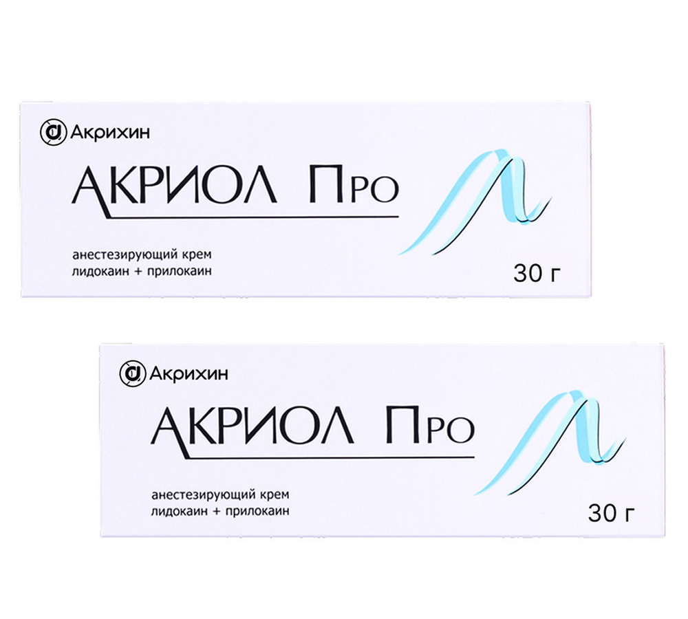 Изображение товара НАБОР Акриол про 25 мг/г +25 мг/г крем 30 гр закажи 2 упаковки со скидкой 300 рублей