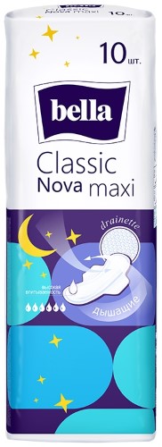 Изображение товара Bella прокладки classic nova maxi drainette 10 шт.