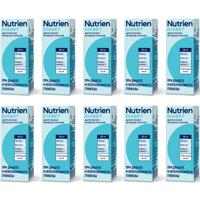 Изображение товара Набор из 10 уп НУТРИЭН ДИАБЕТ С НЕЙТРАЛЬНЫМ ВКУСОМ 200МЛ на неделю