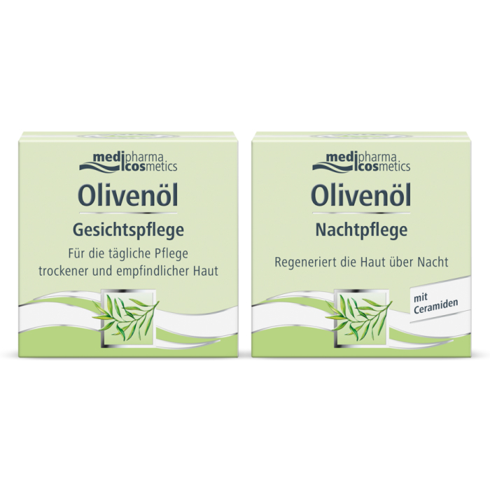 Изображение товара Набор MEDIPHARMA COSMETICS: OLIVENOL КРЕМ ДЛЯ ЛИЦА 50МЛ + OLIVENOL КРЕМ ДЛЯ ЛИЦА НОЧНОЙ 50МЛ
