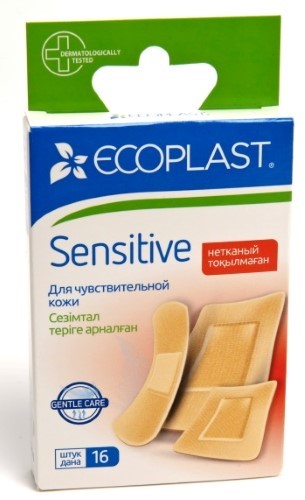 Изображение товара Ecoplast пластырь медицинский нетканый (набор) sensitive 16 шт.