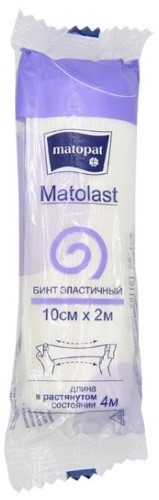 Изображение товара Matopat бинт медицинский эластичный фиксирующий matolast 10 смх2 м/без застежки