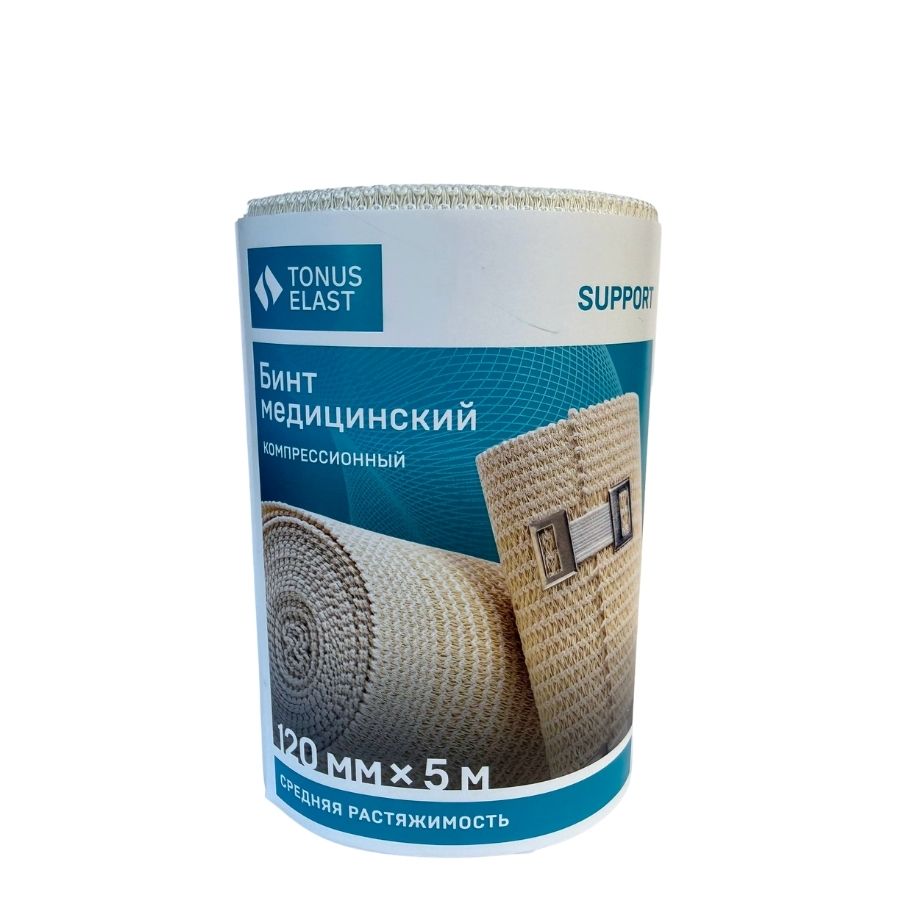 Изображение товара Бинт медицинский компрессионный elast 9512 м 120 ммх5 м/средняя растяжимость Изображение товара Бинт медицинский компрессионный elast 9512 м 120 ммх5 м/средняя растяжимость