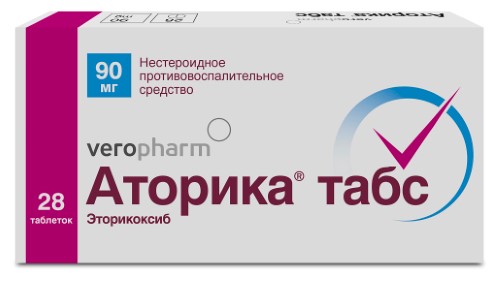 Изображение товара Аторика табс 90 мг 28 таблеток — средство для лечения остеоартрита и боли