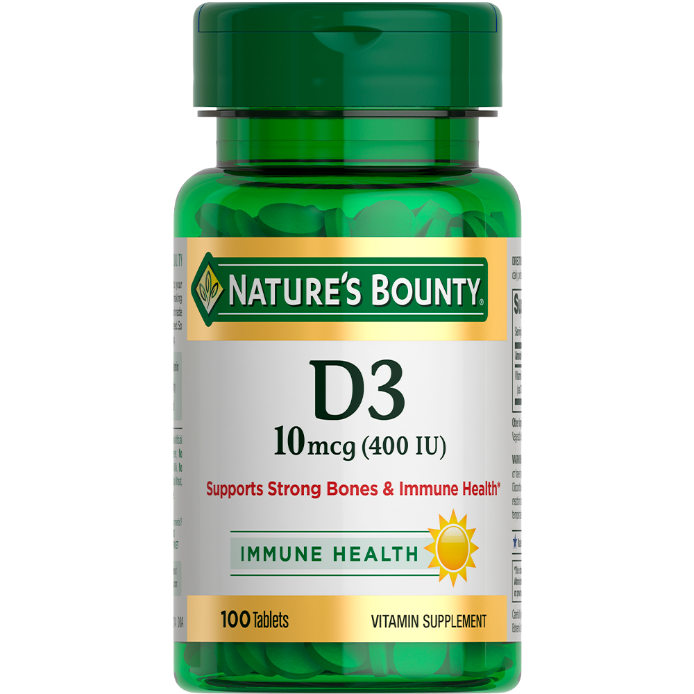 Изображение товара Нэйчес баунти витамин d3 400 МЕ 100 шт. таблетки массой 250 мг