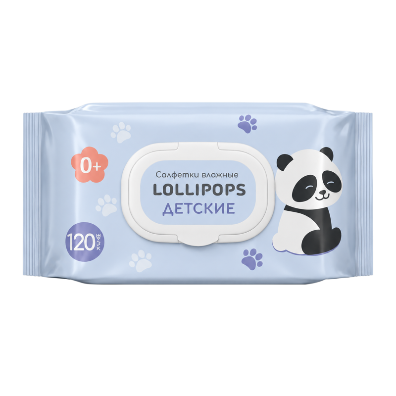 Изображение товара Lollipops салфетки влажные детские 120 шт./с клапаном/эркафарм
