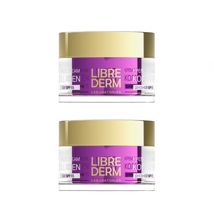 Изображение товара Набор 1+1 Librederm Коллаген (Collagen) дневной крем SPF15 50мл