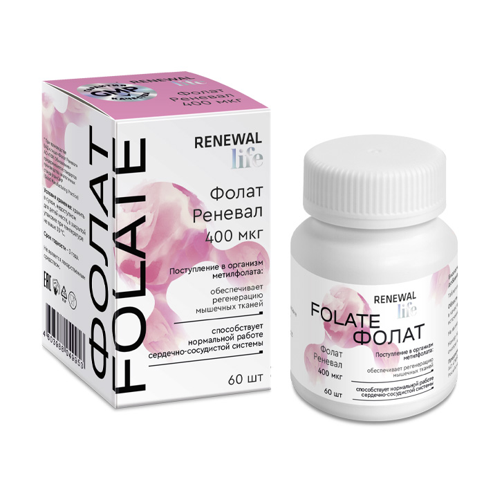 Изображение товара Фолат реневал 60 шт. таблетки по 100 мг - биологическая добавка для беременных