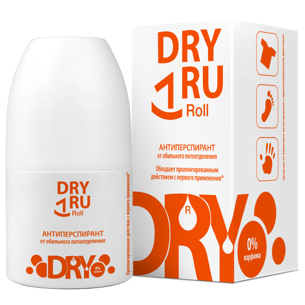 Изображение товара Dry ru roll средство от обильного потоотделения 50 мл для сухости и комфорта