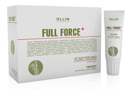 OLLIN FULL FORCE ПИЛИНГ ДЛЯ КОЖИ ГОЛОВЫ С ЭКСТРАКТОМ БАМБУКА 15МЛ N10 инструкция по применению