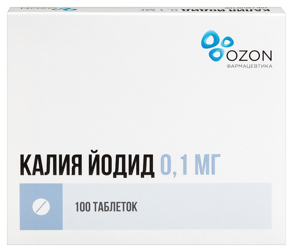 Изображение товара Калия йодид 0,1 мг 100 шт. таблетки