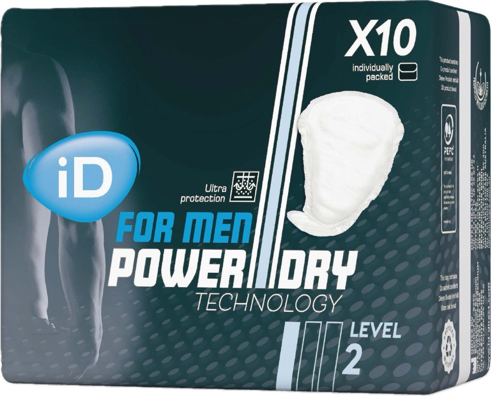 Изображение товара ID прокладки урологические по nd 961900 для мужчин level 2 10 шт.