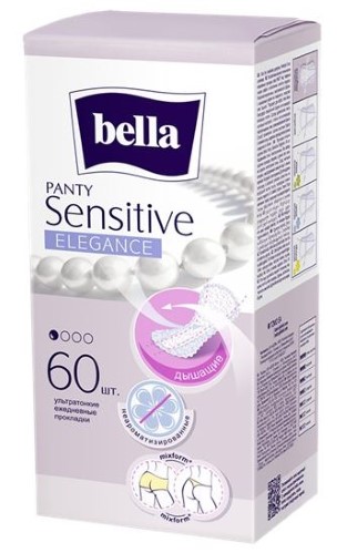 Изображение товара Bella panty sensitive elegance прокладки ежедневные 60 шт.