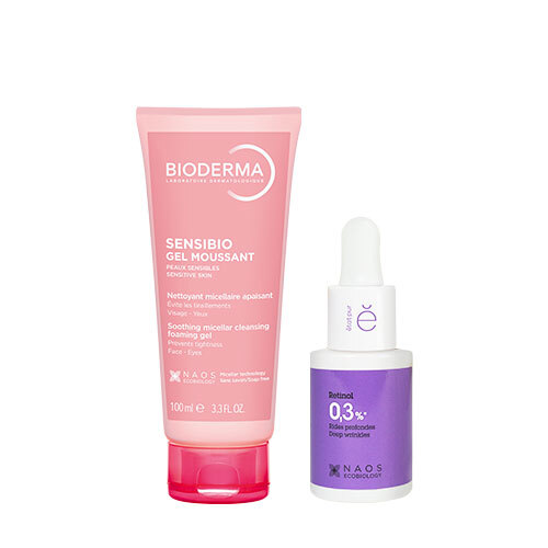 Изображение товара Набор Bioderma Sensibio Очищающий Гель Для Чувствительной Кожи 100мл + Etat Pur Сыворотка С Ретинолом 0,3% 15мл