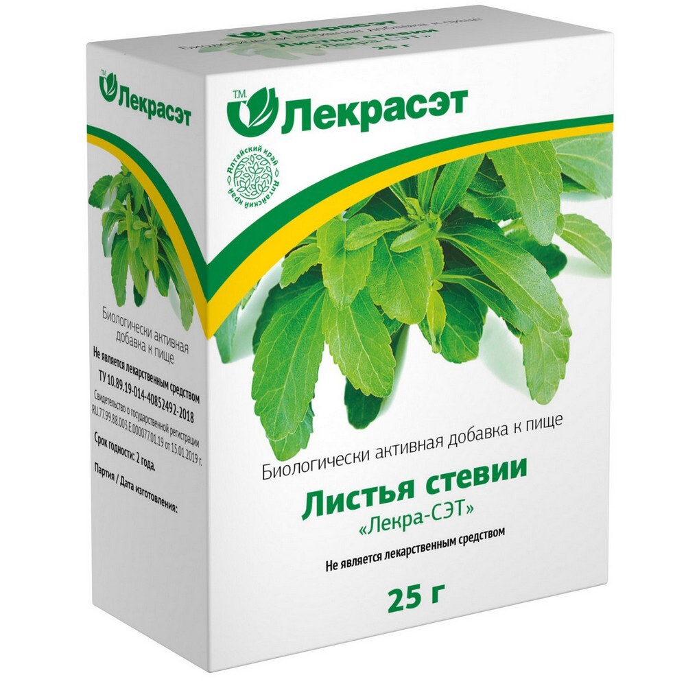 Изображение товара Стевия листья 25 гр лекра-сэт