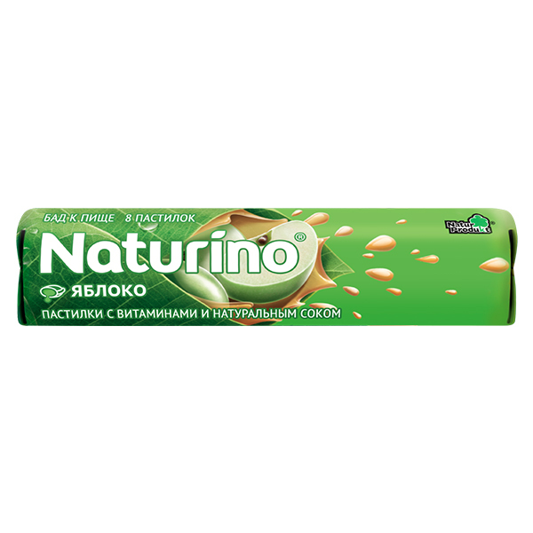 Изображение товара Натурино пастилки яблоко с витаминами и соком 33, 6 г - натуральная добавка для иммунитета