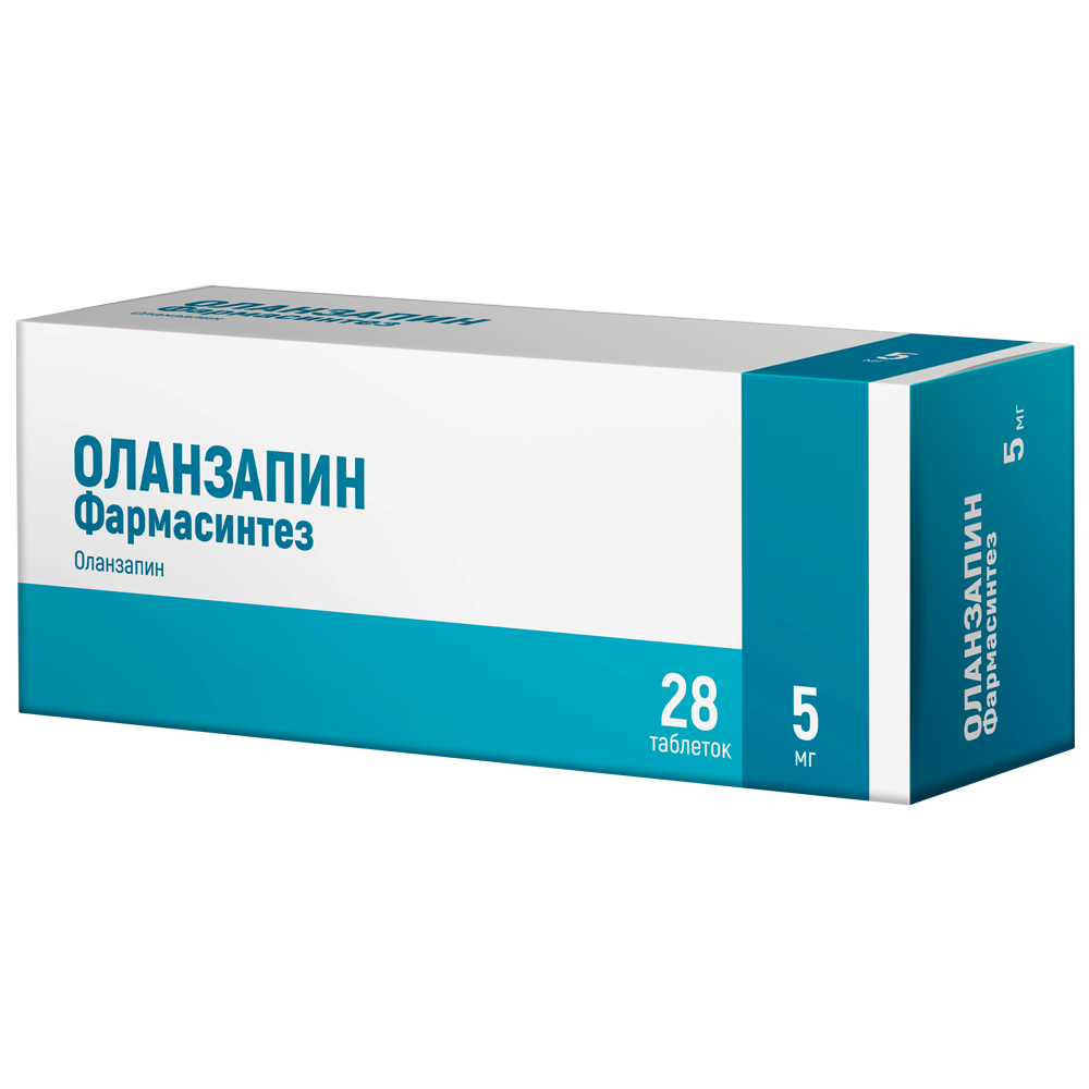 Изображение товара Оланзапин Фармасинтез 5 мг 28 таблеток для лечения психических расстройств
