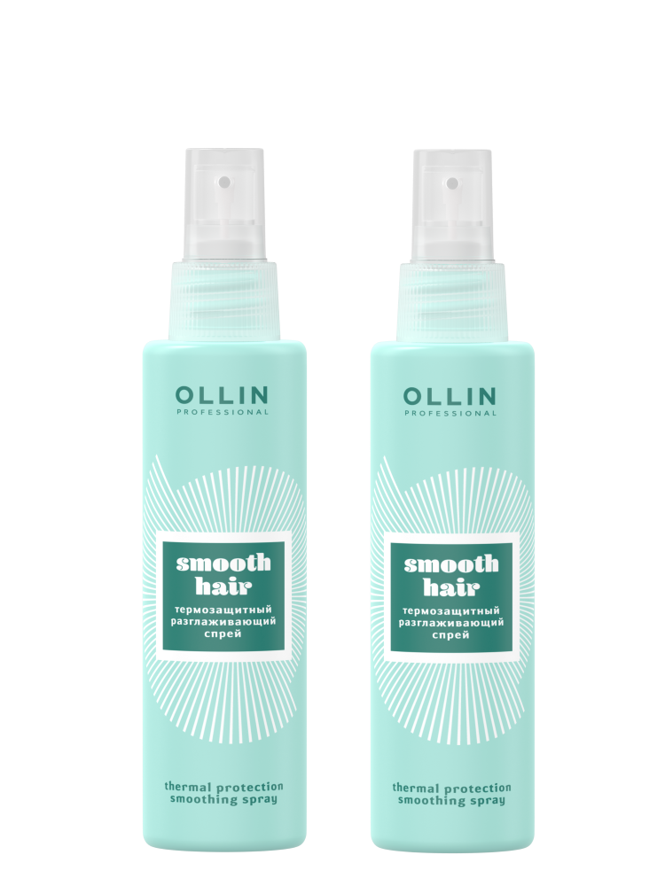 Изображение товара Набор Ollin smooth hair спрей термозащитный разглаживающий 150мл х 2