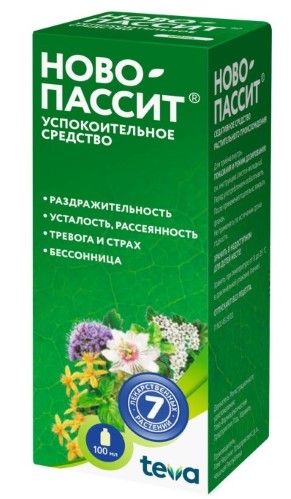 Изображение товара Ново-пассит раствор 100 мл для снятия стресса и тревожности