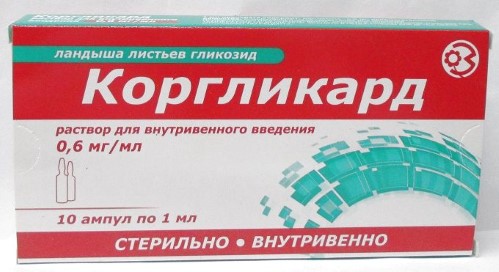 КОРГЛИКАРД 0,0006/МЛ 1МЛ N10 АМП Р-Р В/В инструкция по применению