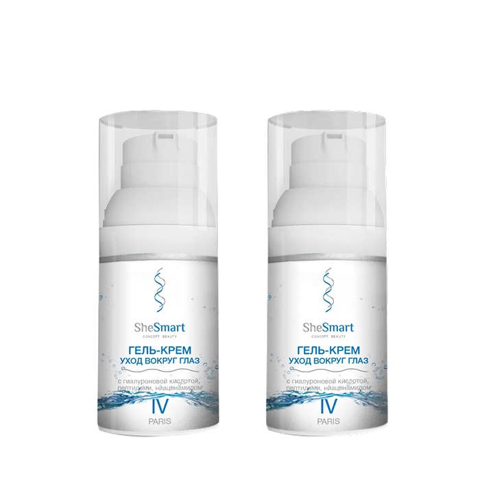 Изображение товара Набор 1+1 SheSmart Гель-крем уход вокруг глаз со скидкой 50%