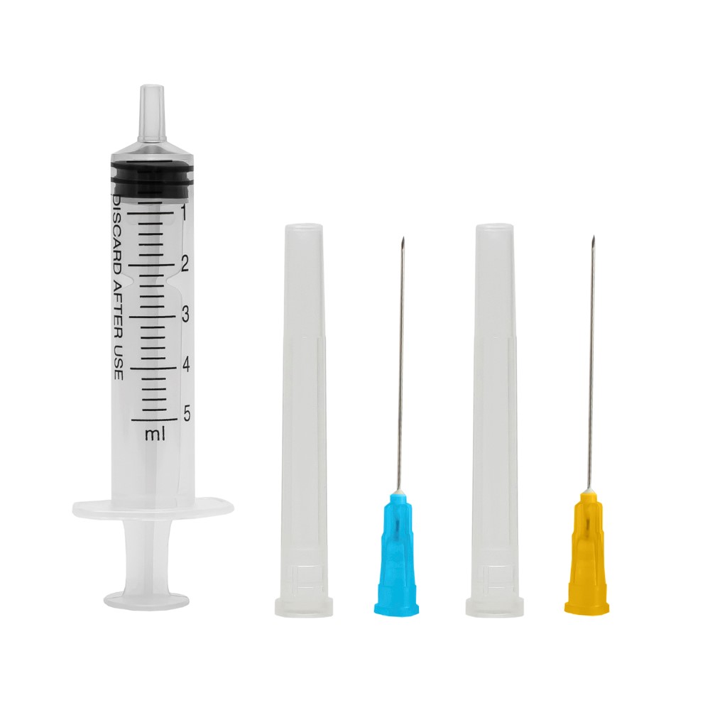 Шприц 5 мл 3-х комп c двумя иглами 25g (0,5x38 мм) tw и 23g (0,6x38 мм) 10  шт./цзянсу чжиюй/