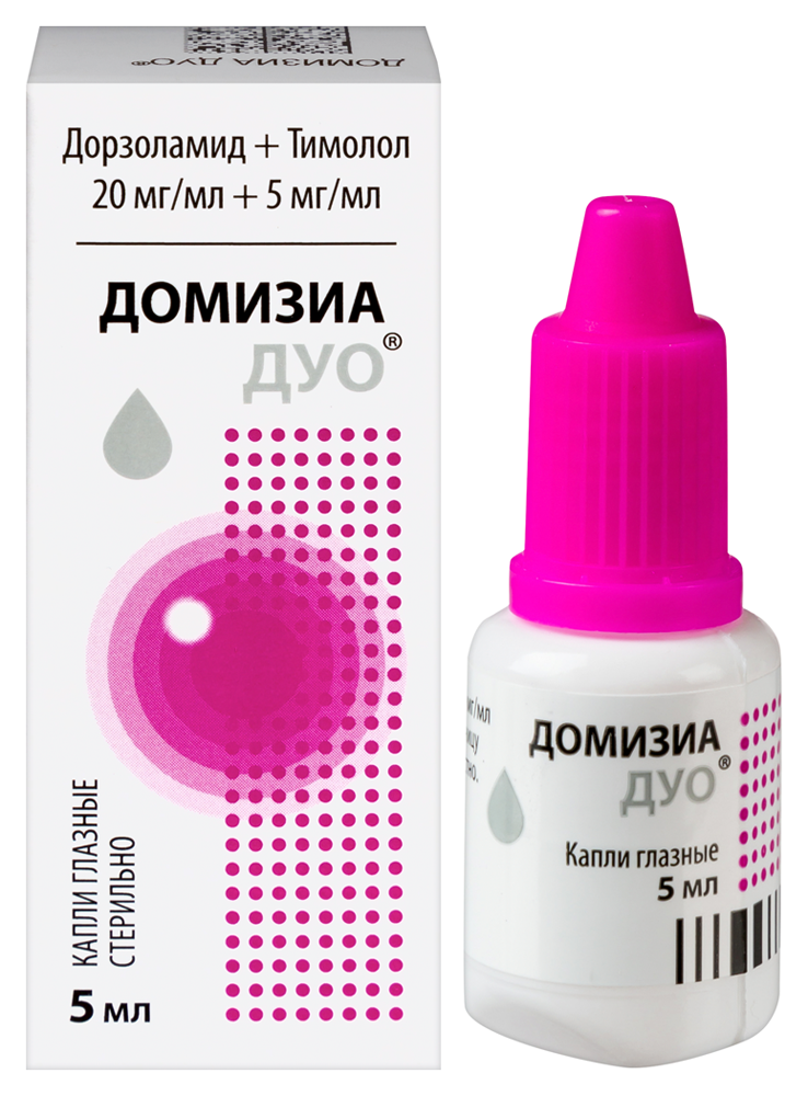 Изображение товара Домизиа дуо 0,02/мл+0,005/мл флакон-капельница капли глазные 5 мл
