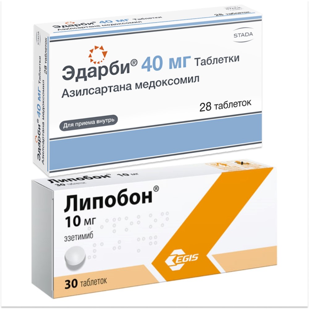 Изображение товара Набор ЛИПОБОН 0,01 N30 ТАБЛ + Эдарби 40 мг 28 шт. таблетки по специальной цене