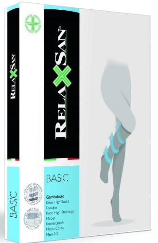 Изображение товара Relaxsan basic гольфы компрессионные gambaletto 280den 2 класс/22-27mmhg (арт 950) размер 2/телесный