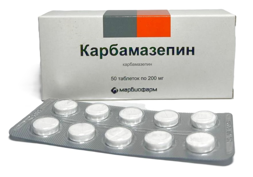 Изображение товара Карбамазепин 200 мг 50 шт. блистер таблетки для лечения эпилепсии