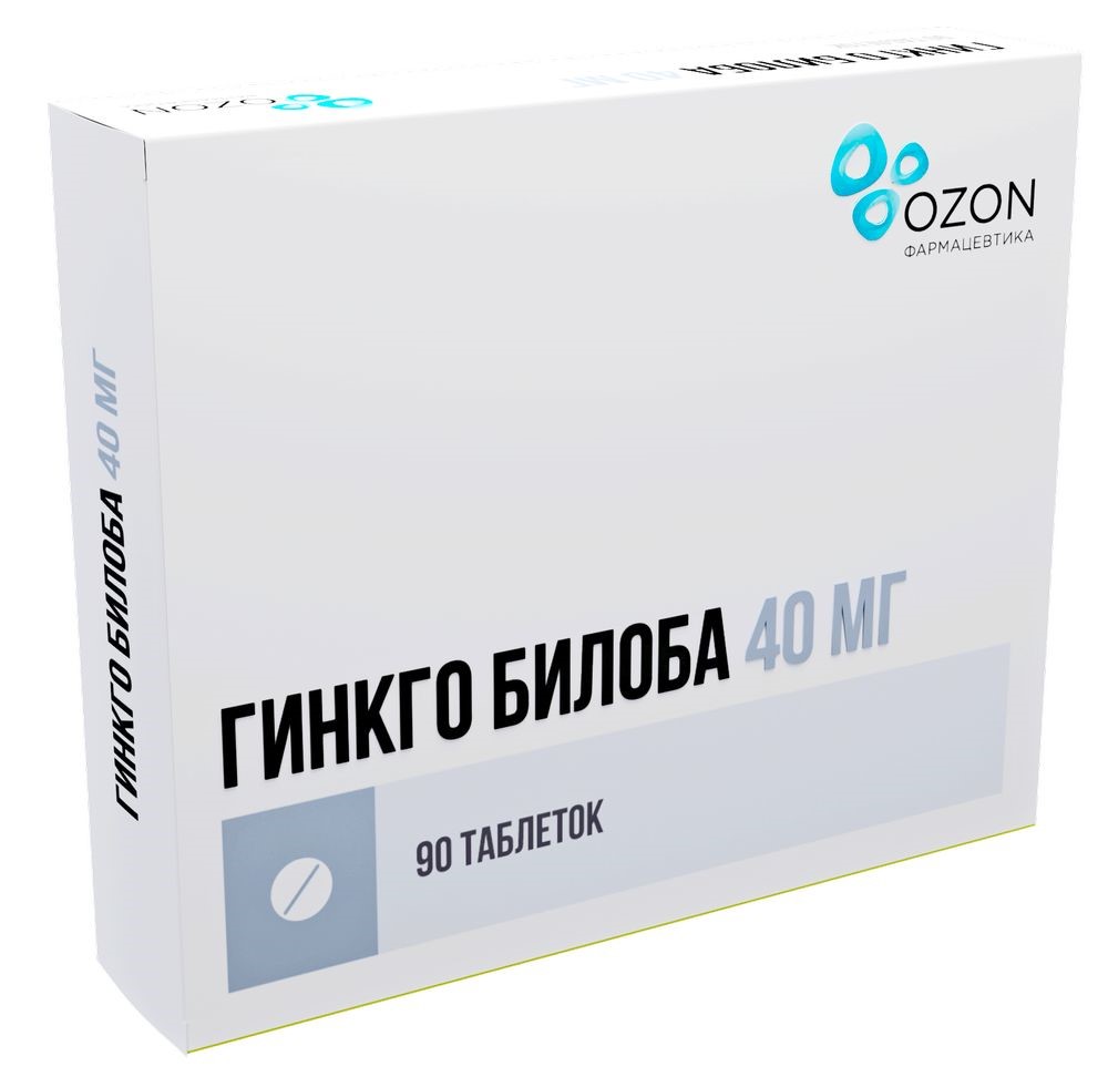 Гинкго билоба 40 мг 90 шт. таблетки, покрытые пленочной оболочкой - цена  423 руб., купить в интернет аптеке в Москве Гинкго билоба 40 мг 90 шт.  таблетки, покрытые пленочной оболочкой, инструкция по применению
