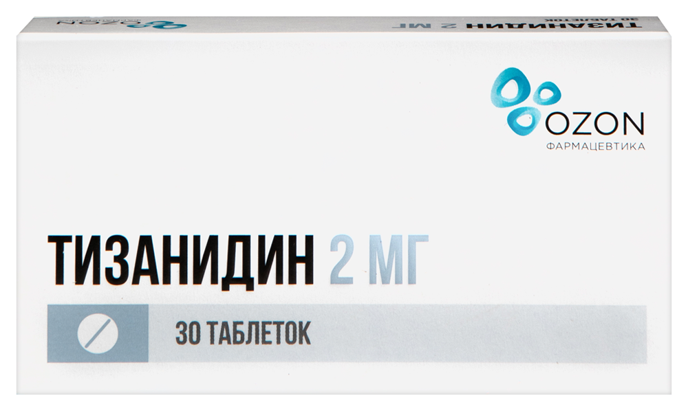 Изображение товара Тизанидин 2 мг 30 шт. таблетки