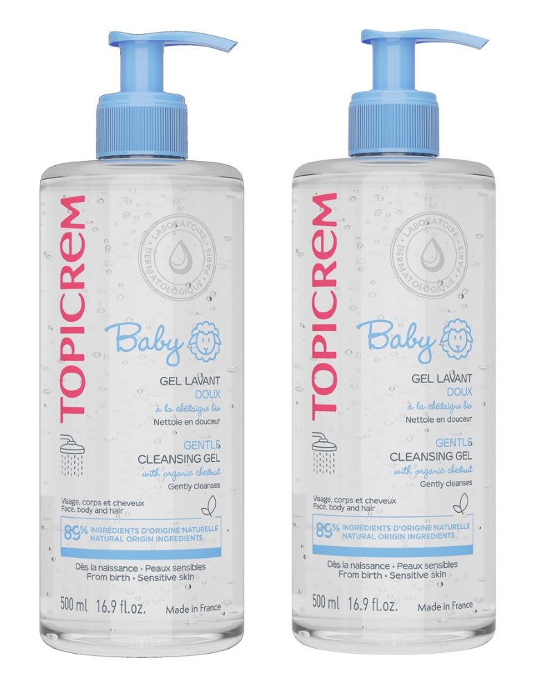 Изображение товара Набор Топикрем baby гель нежный очищающий 500мл из 2 уп со скидкой