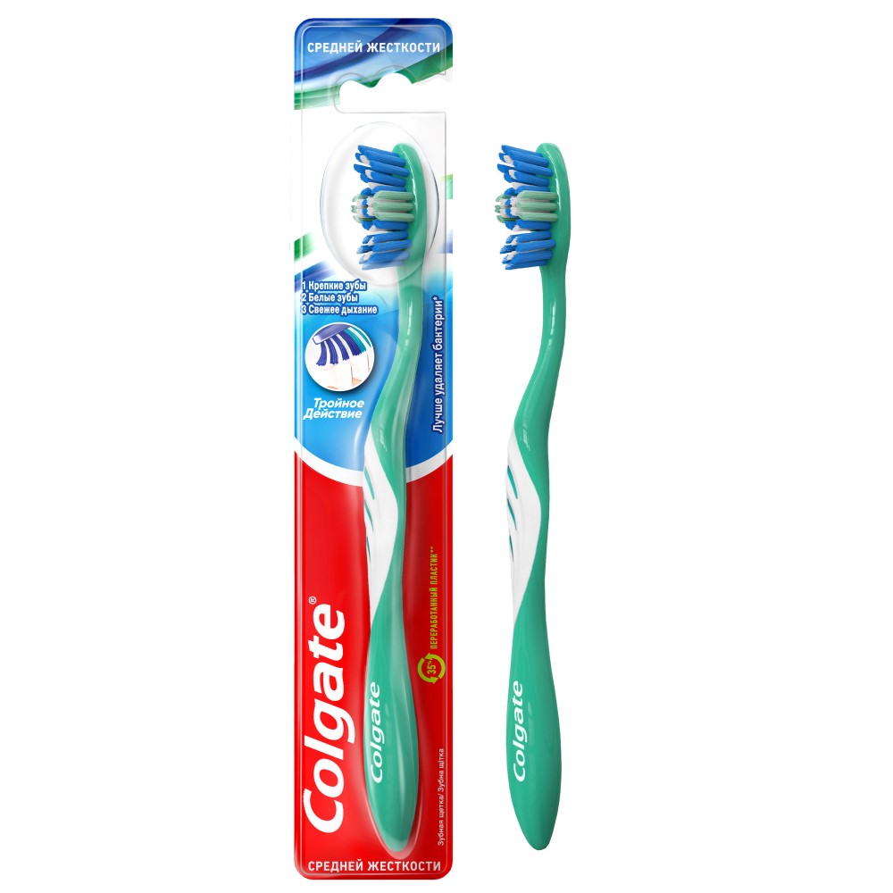 Изображение товара Colgate тройное действие зубная щетка/средняя
