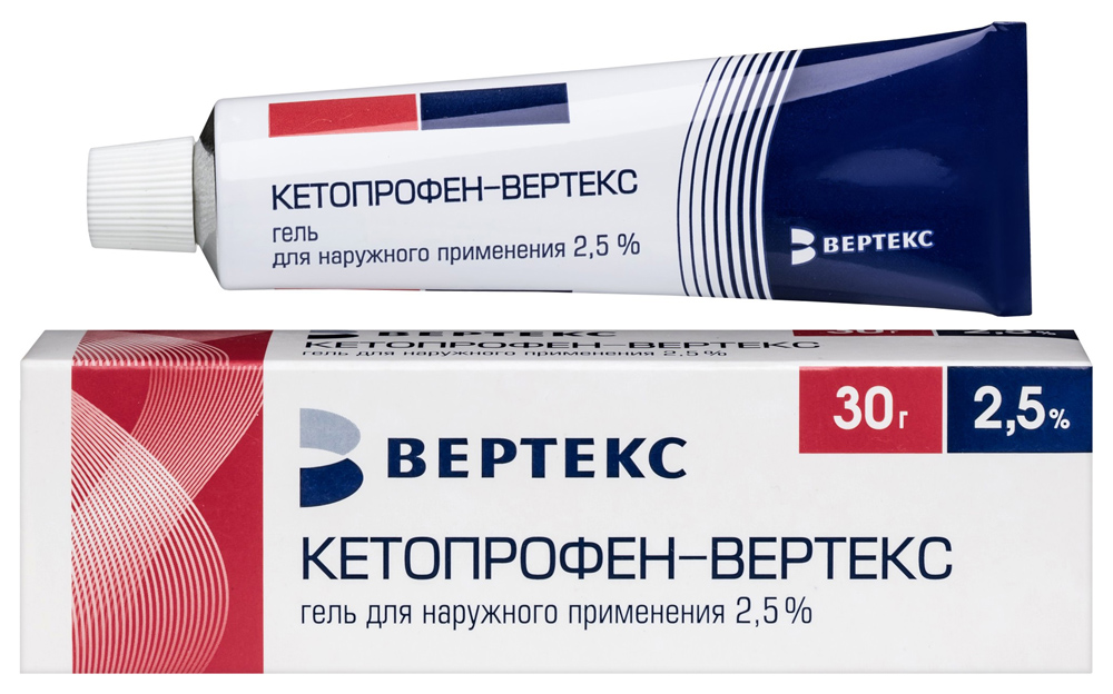 Изображение товара Кетопрофен-вертекс 2,5% гель для наружного применения 30 гр